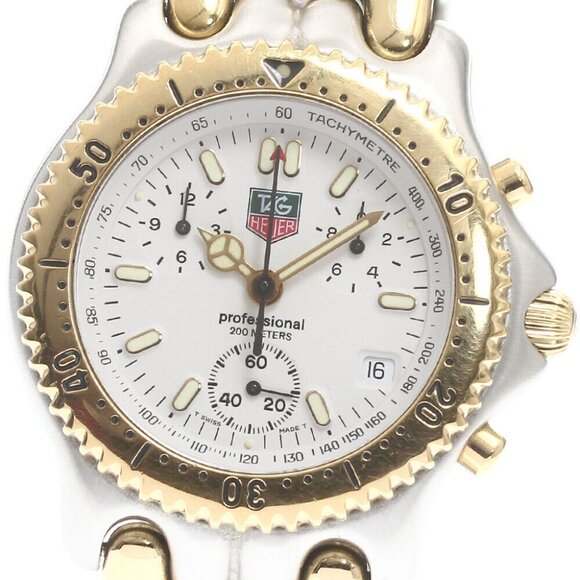 TAG HEUER S/el CG1120-0 Chronograph White Dial Quartz Men\'s Watch_878283 main image 12